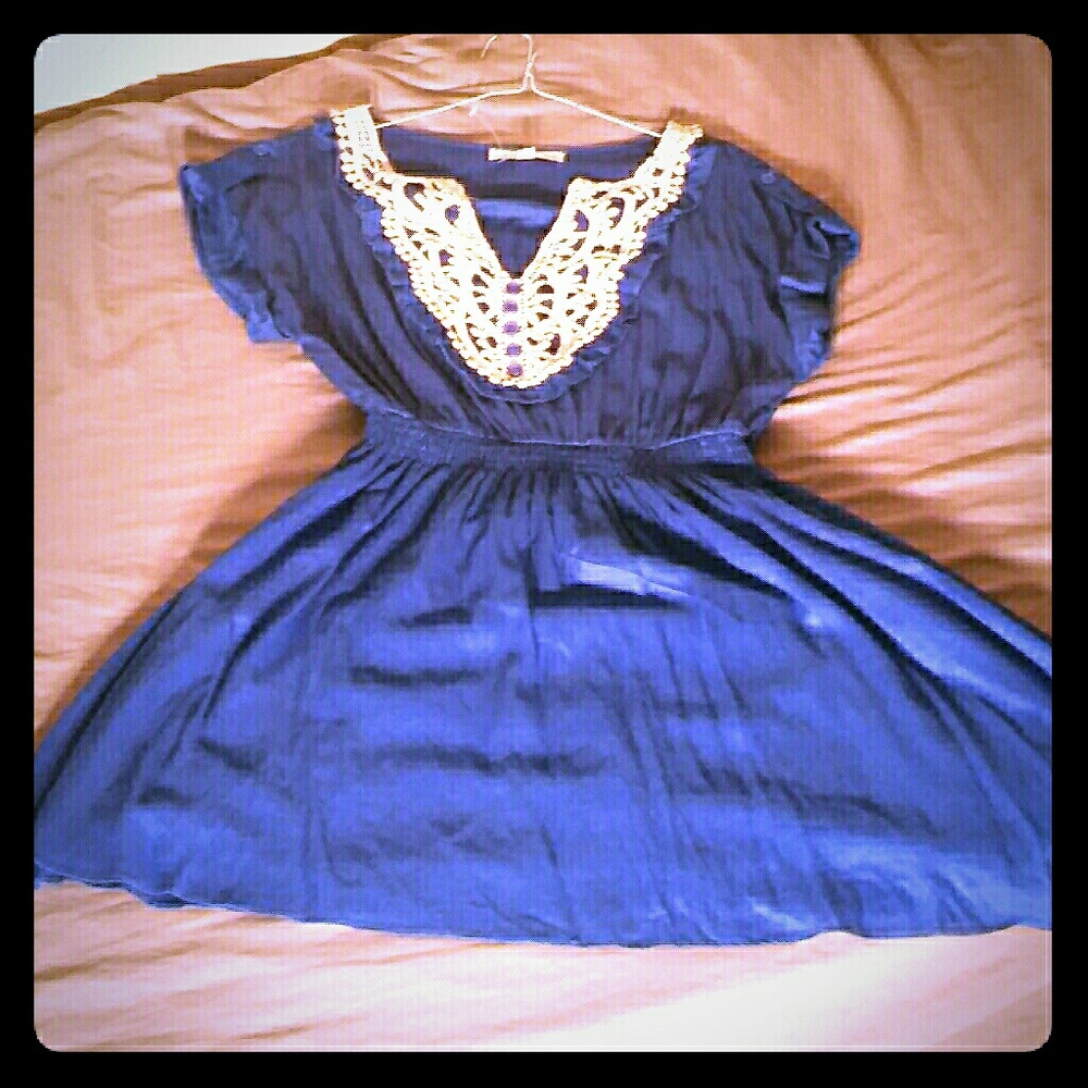 Adorable blue and white dress